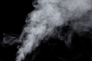 Abstract  powder or smoke isolated on black background
