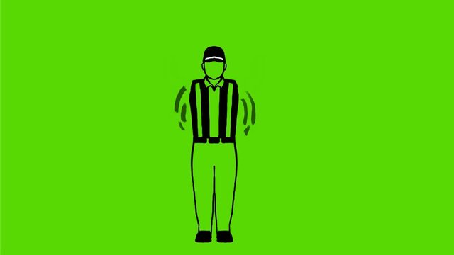 American Football Official Hand Signals 2D Animation