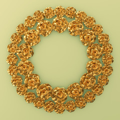 Elegant autumn background. 3d illustration, 3d rendering.