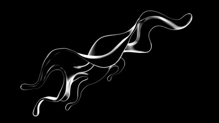 Splash fluid. 3d illustration, 3d rendering.