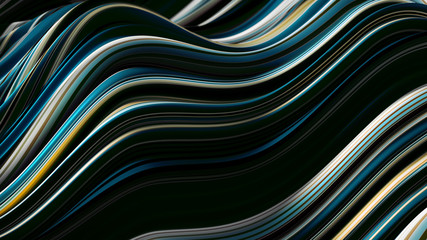 Elegant colored background with lines. 3d illustration, 3d rendering.
