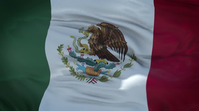 Mexican Flag Hd. Looped. 4k (UHD)