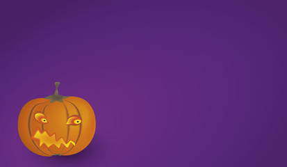 Violette Karte mit einem bösem Kürbisgeist links unten angeordnet.