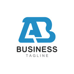 Creative letter AB logo. Abstract business logo design