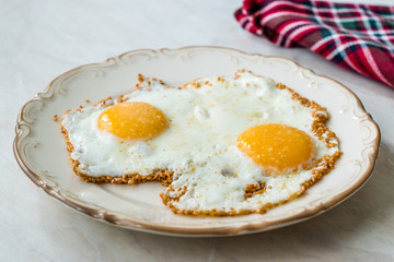 Sesame Seeds with Fried Eggs for Breakfast.