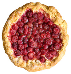 strawberry cake background round isolated