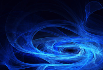 Dynamic curves ands blur pattern. Fractal graphics. Science and technology concept.