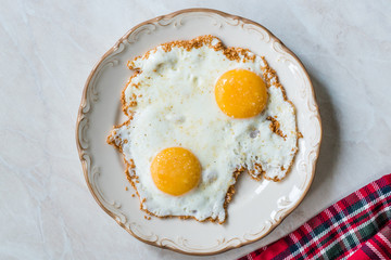 Sesame Seeds with Fried Eggs for Breakfast.
