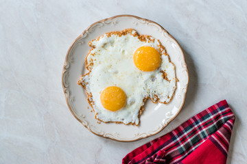 Sesame Seeds with Fried Eggs for Breakfast.