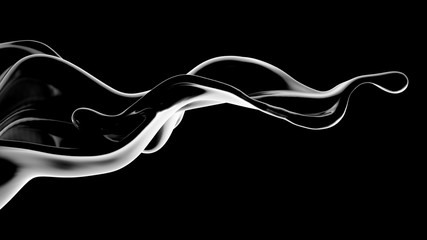 Splash fluid. 3d illustration, 3d rendering.