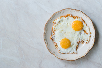 Sesame Seeds with Fried Eggs for Breakfast.