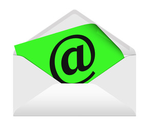 Briefumschlag mit symbolischer E-Mail