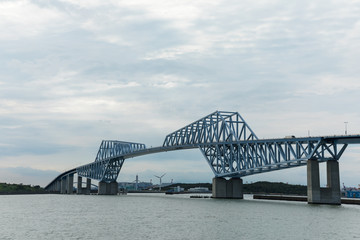 Fototapeta premium (東京都ｰ湾岸風景)曇り空と東京ゲートブリッジ１