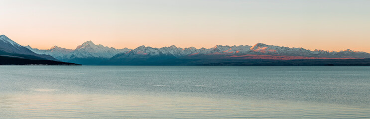 Mountain Range and Lake Sunset