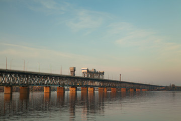Fototapeta na wymiar Amur railway bridge