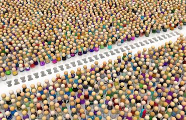 Cartoon Crowd, Fall Slots Line