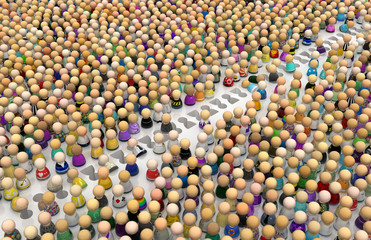 Cartoon Crowd, Fall Slots