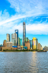 Architectural landscape and city skyline in Shanghai