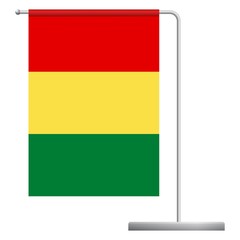 Guinea flag on pole icon