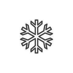 Keep frozen sign line icon. linear style sign for mobile concept and web design. Snowflake outline vector icon. Symbol, logo illustration. Vector graphics