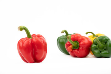 sweet pepper or bell pepper isolate on white background