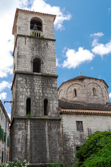 Fototapeta na wymiar Church tower in the fortress, fortress Montenegro