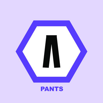 Vector illustration. Black pants icon.