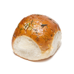 Sweet buns with sugar isolated on white