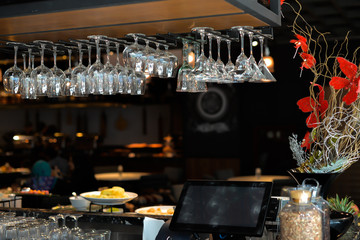 interior of restaurant glass