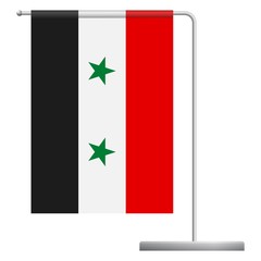 syria flag on pole icon