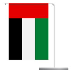 united arab emirates flag on pole icon
