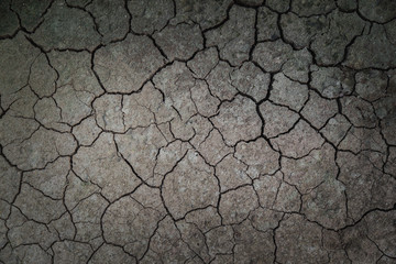 Brown dry soil background At the top view