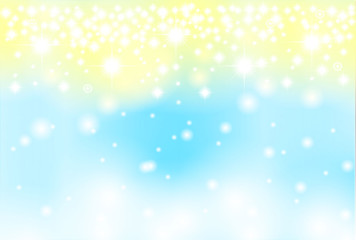 冬とクリスマスシーズンの光と雪の背景