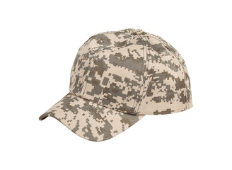 Camouflage cap isolated on whaite background