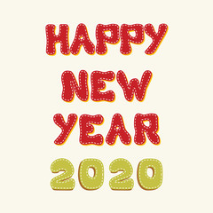Happy new year 2020 card design concept