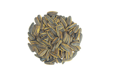 Sunflower seeds isolated on white background