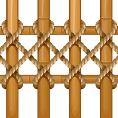 bamboo wood weaving pattern, natural wicker texture surface theme concept, vector illustration