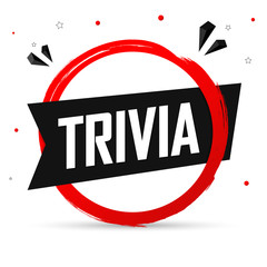 Trivia banner design template, grunge brush, vector illustration