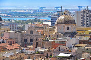 Panorama miasta Cagliari Sardynia