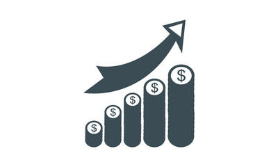 Business grow icon vector