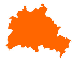 Naklejka premium Karte von Berlin