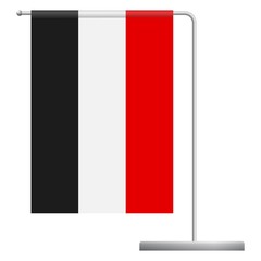 yemen flag on pole icon