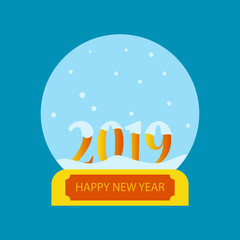 Snow globe isolated on transparent background. Christmas magic ball. Realistic Xmas snowglobe vector illustration. Winter in glass ball, crystal icon snowflake