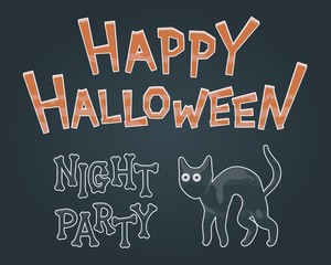 Smooth isolated vector illustration of black cat