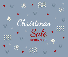 Christmas sale sweet background for banner design.