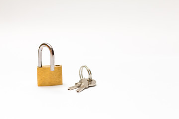 padlock and keys