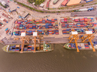 Aerial view of Industrial Port