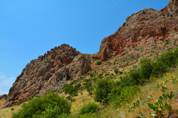 Fototapeta na wymiar Beautiful Summer Nature Armenia Mountains Canyons 