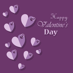 Happy Valentines day greeting card, vector illustration. Beautiful love.