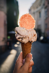 Eis auf der Hand